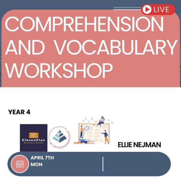 Comprehension and Vocabulary Workshop with Ellie - Monday 7th April