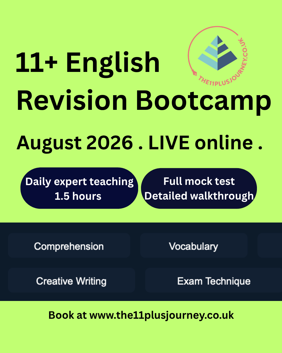 11+ English Revision Bootcamp - August 2026 (Copy)